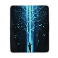 thumbnail image 1 of Yayeee Throw Blanket for Couch Soft Warm 50" x 60" Sofa Chair Bed Decoration, Blue Tree, 1 of 7