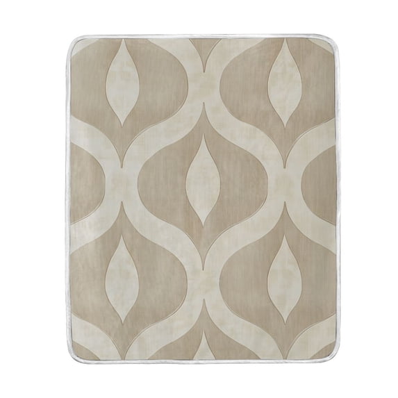 Yayeee Throw Blanket for Couch Soft Warm 50" x 60" Sofa Chair Bed Decoration, Light Brown Pattern