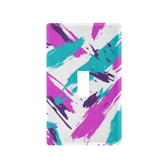 Yayeee Toggle Light Switch Wall Plate 1-Gang 4.5"x2.7" Home Decorative Outlet Cover, Abstract Drawing