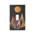 thumbnail image 1 of Yayeee Toggle Light Switch Wall Plate 1-Gang 4.5"x2.7" Home Decorative Outlet Cover, Abstract Mountain, 1 of 7