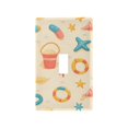 thumbnail image 1 of Yayeee Toggle Light Switch Wall Plate 1-Gang 4.5"x2.7" Home Decorative Outlet Cover, Beach Pattern, 1 of 7