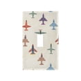 thumbnail image 1 of Yayeee Toggle Light Switch Wall Plate 1-Gang 4.5"x2.7" Home Decorative Outlet Cover, Beige Cartoon Planes Pattern, 1 of 7