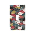 thumbnail image 1 of Yayeee Toggle Light Switch Wall Plate 1-Gang 4.5"x2.7" Home Decorative Outlet Cover, Black Lucky Cat, 1 of 7