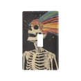 thumbnail image 1 of Yayeee Toggle Light Switch Wall Plate 1-Gang 4.5"x2.7" Home Decorative Outlet Cover, Black Skeleton, 1 of 7