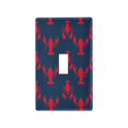 thumbnail image 1 of Yayeee Toggle Light Switch Wall Plate 1-Gang 4.5"x2.7" Home Decorative Outlet Cover, Blue Lobster Pattern, 1 of 7