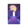 thumbnail image 1 of Yayeee Toggle Light Switch Wall Plate 1-Gang 4.5"x2.7" Home Decorative Outlet Cover, Blue Road, 1 of 7