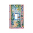 thumbnail image 1 of Yayeee Toggle Light Switch Wall Plate 1-Gang 4.5"x2.7" Home Decorative Outlet Cover, Blue Seaside, 1 of 7