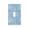 thumbnail image 1 of Yayeee Toggle Light Switch Wall Plate 1-Gang 4.5"x2.7" Home Decorative Outlet Cover, Blue Snowflake, 1 of 7