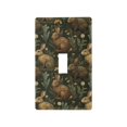thumbnail image 1 of Yayeee Toggle Light Switch Wall Plate 1-Gang 4.5"x2.7" Home Decorative Outlet Cover, Brown Floral Rabbits Pattern, 1 of 7