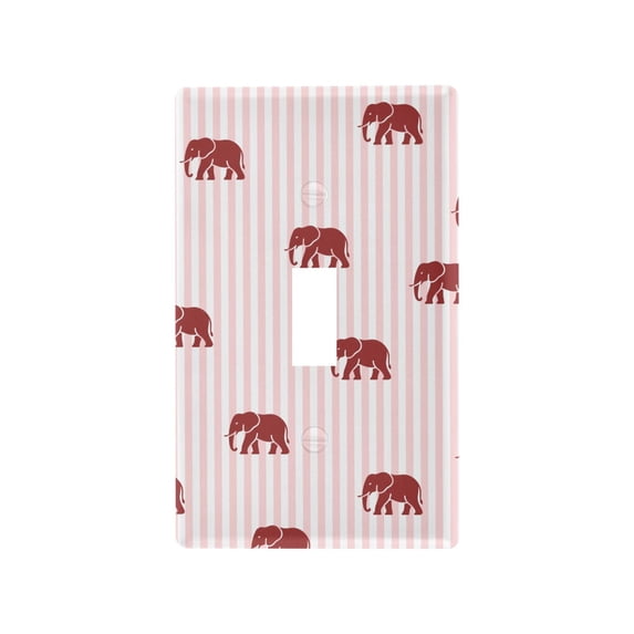 Yayeee Toggle Light Switch Wall Plate 1-Gang 4.5"x2.7" Home Decorative Outlet Cover, Cartoon Elephant Pattern