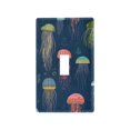 thumbnail image 1 of Yayeee Toggle Light Switch Wall Plate 1-Gang 4.5"x2.7" Home Decorative Outlet Cover, Cartoon Jellyfish Pattern, 1 of 7