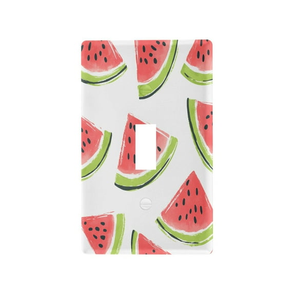 Yayeee Toggle Light Switch Wall Plate 1-Gang 4.5"x2.7" Home Decorative Outlet Cover, Cartoon Watermelon
