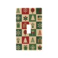 thumbnail image 1 of Yayeee Toggle Light Switch Wall Plate 1-Gang 4.5"x2.7" Home Decorative Outlet Cover, Christmas Plaid Pattern, 1 of 7