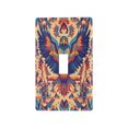 thumbnail image 1 of Yayeee Toggle Light Switch Wall Plate 1-Gang 4.5"x2.7" Home Decorative Outlet Cover, Colorful Abstract Eagle, 1 of 7