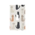 thumbnail image 1 of Yayeee Toggle Light Switch Wall Plate 1-Gang 4.5"x2.7" Home Decorative Outlet Cover, Cute Cartoon Cats, 1 of 7