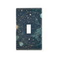 thumbnail image 1 of Yayeee Toggle Light Switch Wall Plate 1-Gang 4.5"x2.7" Home Decorative Outlet Cover, Dark Star Map, 1 of 7