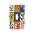 thumbnail image 1 of Yayeee Toggle Light Switch Wall Plate 1-Gang 4.5"x2.7" Home Decorative Outlet Cover, Floral Patterns, 1 of 7