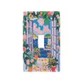 thumbnail image 1 of Yayeee Toggle Light Switch Wall Plate 1-Gang 4.5"x2.7" Home Decorative Outlet Cover, Floral Window, 1 of 7