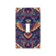thumbnail image 1 of Yayeee Toggle Light Switch Wall Plate 1-Gang 4.5"x2.7" Home Decorative Outlet Cover, Geometric Eagle, 1 of 7
