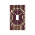 thumbnail image 1 of Yayeee Toggle Light Switch Wall Plate 1-Gang 4.5"x2.7" Home Decorative Outlet Cover, Gold Abstract Pattern, 1 of 7