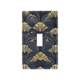 thumbnail image 1 of Yayeee Toggle Light Switch Wall Plate 1-Gang 4.5"x2.7" Home Decorative Outlet Cover, Gold Art Pattern, 1 of 7