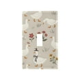thumbnail image 1 of Yayeee Toggle Light Switch Wall Plate 1-Gang 4.5"x2.7" Home Decorative Outlet Cover, Gray Cartoon Goose Pattern, 1 of 7