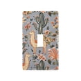 thumbnail image 1 of Yayeee Toggle Light Switch Wall Plate 1-Gang 4.5"x2.7" Home Decorative Outlet Cover, Gray Llama Pattern, 1 of 7