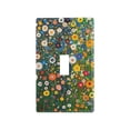 thumbnail image 1 of Yayeee Toggle Light Switch Wall Plate 1-Gang 4.5"x2.7" Home Decorative Outlet Cover, Green Floral Garden, 1 of 7