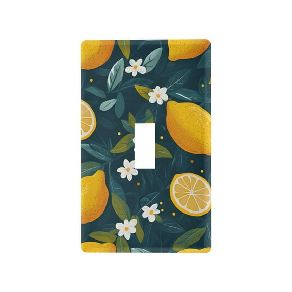 Yayeee Toggle Light Switch Wall Plate 1-Gang 4.5"x2.7" Home Decorative Outlet Cover, Green Lemons