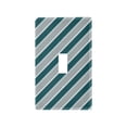 thumbnail image 1 of Yayeee Toggle Light Switch Wall Plate 1-Gang 4.5"x2.7" Home Decorative Outlet Cover, Green Stripes Pattern, 1 of 7