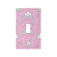 thumbnail image 1 of Yayeee Toggle Light Switch Wall Plate 1-Gang 4.5"x2.7" Home Decorative Outlet Cover, Ice Cream Rainbow Pattern, 1 of 7