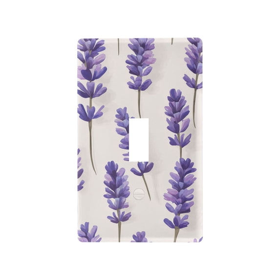 Yayeee Toggle Light Switch Wall Plate 1-Gang 4.5"x2.7" Home Decorative Outlet Cover, Lavender Pattern