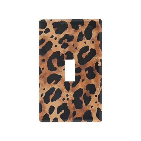 Yayeee Toggle Light Switch Wall Plate 1-Gang 4.5"x2.7" Home Decorative Outlet Cover, Leopard Pattern