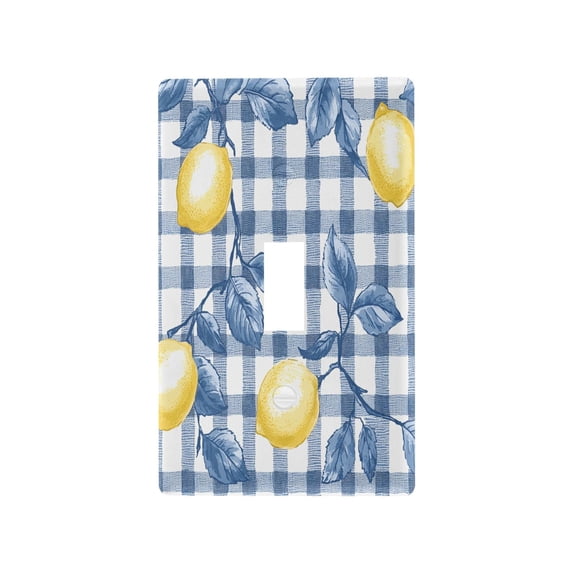 Yayeee Toggle Light Switch Wall Plate 1-Gang 4.5"x2.7" Home Decorative Outlet Cover, Light Lemon