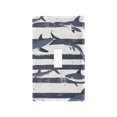 thumbnail image 1 of Yayeee Toggle Light Switch Wall Plate 1-Gang 4.5"x2.7" Home Decorative Outlet Cover, Light Sharks, 1 of 7