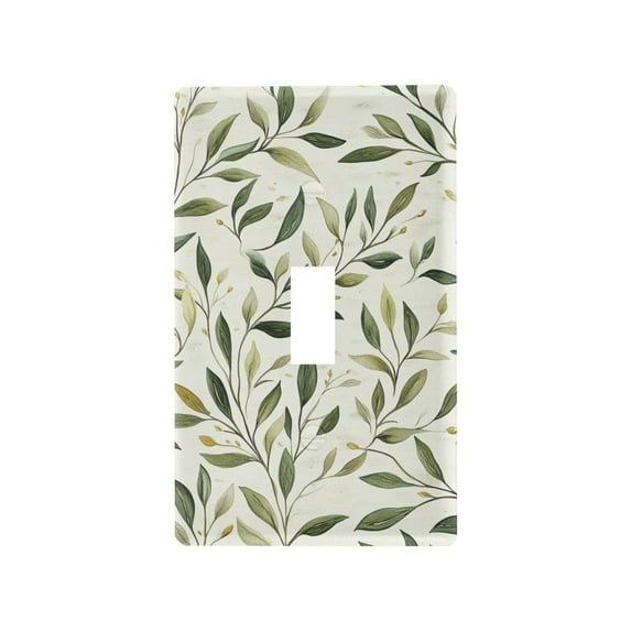 Yayeee Toggle Light Switch Wall Plate 1-Gang 4.5"x2.7" Home Decorative Outlet Cover, Lush Greenery