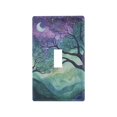 thumbnail image 1 of Yayeee Toggle Light Switch Wall Plate 1-Gang 4.5"x2.7" Home Decorative Outlet Cover, Moonlight Forest, 1 of 7