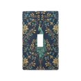 thumbnail image 1 of Yayeee Toggle Light Switch Wall Plate 1-Gang 4.5"x2.7" Home Decorative Outlet Cover, Navy Blue Peacock Pattern, 1 of 7