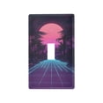 thumbnail image 1 of Yayeee Toggle Light Switch Wall Plate 1-Gang 4.5"x2.7" Home Decorative Outlet Cover, Night Neon Road, 1 of 7