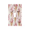 thumbnail image 1 of Yayeee Toggle Light Switch Wall Plate 1-Gang 4.5"x2.7" Home Decorative Outlet Cover, Pink Ice Cream Pattern, 1 of 7