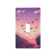 thumbnail image 1 of Yayeee Toggle Light Switch Wall Plate 1-Gang 4.5"x2.7" Home Decorative Outlet Cover, Pixel Floating Hearts, 1 of 7