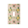 thumbnail image 1 of Yayeee Toggle Light Switch Wall Plate 1-Gang 4.5"x2.7" Home Decorative Outlet Cover, Retro Pink Stars, 1 of 7