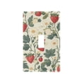thumbnail image 1 of Yayeee Toggle Light Switch Wall Plate 1-Gang 4.5"x2.7" Home Decorative Outlet Cover, Small Strawberry Pattern, 1 of 7