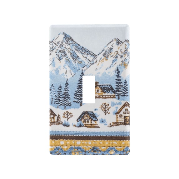 Yayeee Toggle Light Switch Wall Plate 1-Gang 4.5"x2.7" Home Decorative Outlet Cover, Winter Village