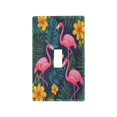 thumbnail image 1 of Yayeee Toggle Light Switch Wall Plate 1-Gang 4.5"x2.7" Home Decorative Outlet Cover, Yellow Floral Flamingo, 1 of 7