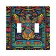 thumbnail image 1 of Yayeee Toggle Light Switch Wall Plate 2-Gang 4.56"x4.48" Decorative Outlet Cover, Abstract Eagle, 1 of 7