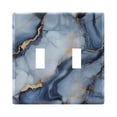 thumbnail image 1 of Yayeee Toggle Light Switch Wall Plate 2-Gang 4.56"x4.48" Decorative Outlet Cover, Abstract Marble Pattern, 1 of 7