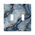thumbnail image 1 of Yayeee Toggle Light Switch Wall Plate 2-Gang 4.56"x4.48" Decorative Outlet Cover, Abstract Marble Pattern, 1 of 7