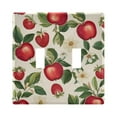 thumbnail image 1 of Yayeee Toggle Light Switch Wall Plate 2-Gang 4.56"x4.48" Decorative Outlet Cover, Apple Leaves Pattern, 1 of 7