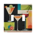 thumbnail image 1 of Yayeee Toggle Light Switch Wall Plate 2-Gang 4.56"x4.48" Decorative Outlet Cover, Art Cocktails, 1 of 7